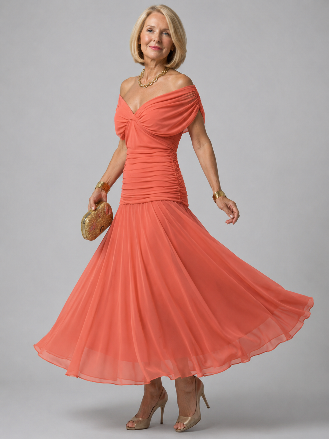 Evelina™ | Elegante Buikcamouflerende Maxi Jurk