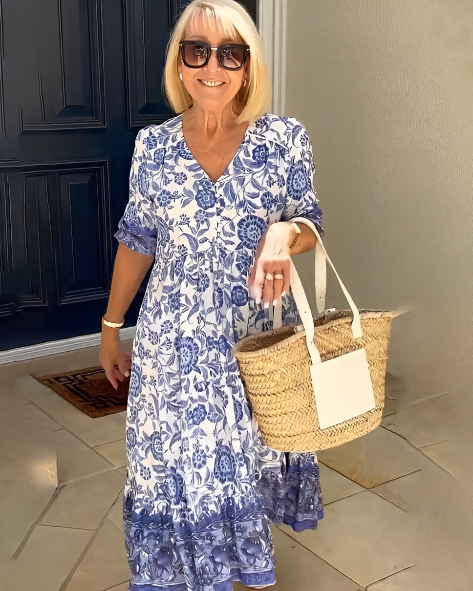 Elina™ | Gebloemde Buikcamouflerende Zomerjurk