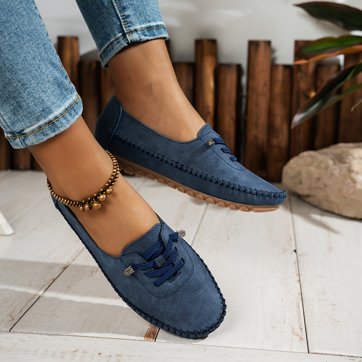 Catarina - Suède Mocassins