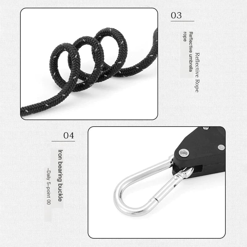 🔥50% KORTING🪢Zeer sterke, draagbare en verstelbare tentharnas met snelkoppeling voor kamperen🌳(4 stuks/set)