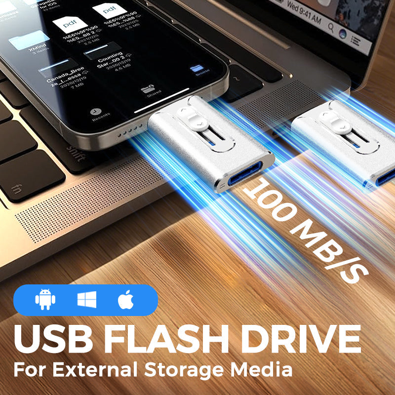 🎁2026 Nieuw binnen 50% KORTING💥⚡3-in-1-Flashdrive, draagbare Highspeed USB 3.0-opslag⚡