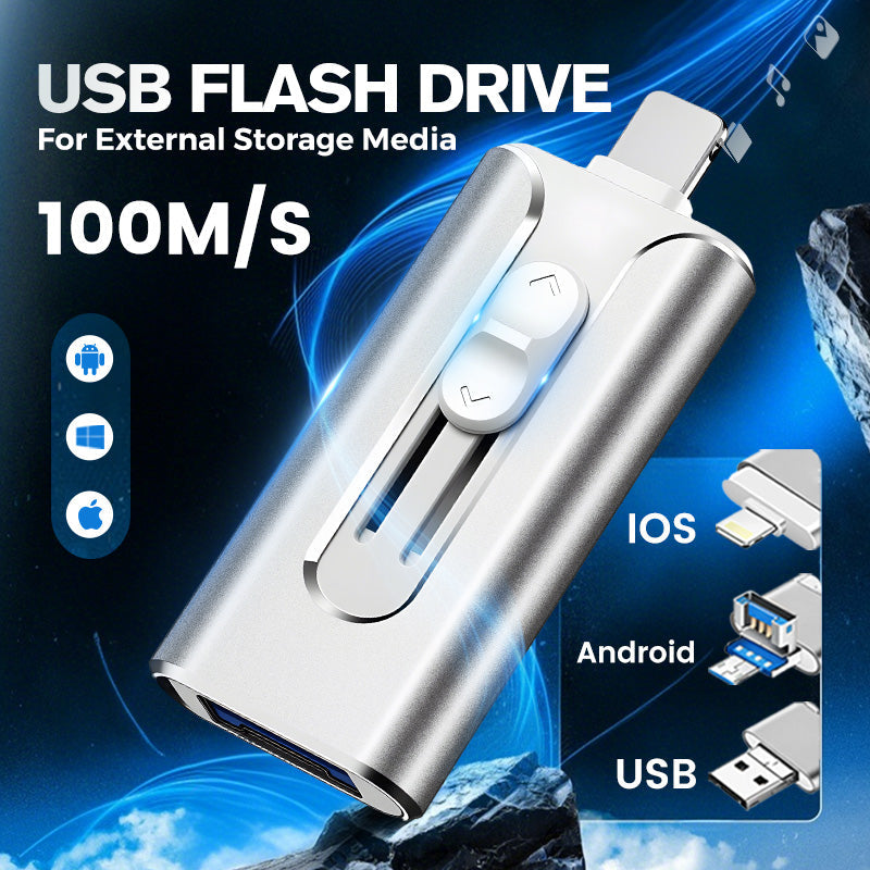 🎁2026 Nieuw binnen 50% KORTING💥⚡3-in-1-Flashdrive, draagbare Highspeed USB 3.0-opslag⚡