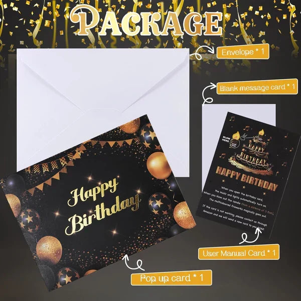 🔥LSAT DAY AANBIEDING 50% KORTING!!🎉3D Pop-Up Muzikale Verjaardagskaart met Lichtjes & Liedje🎵🎂