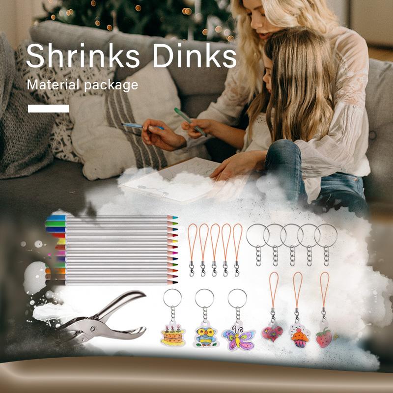 🎁2026 Nieuw binnen 50% KORTING💥DIY Shrinky Dinks sleutelhangerset, kunstactiviteiten voor kinderen en feestartikelen