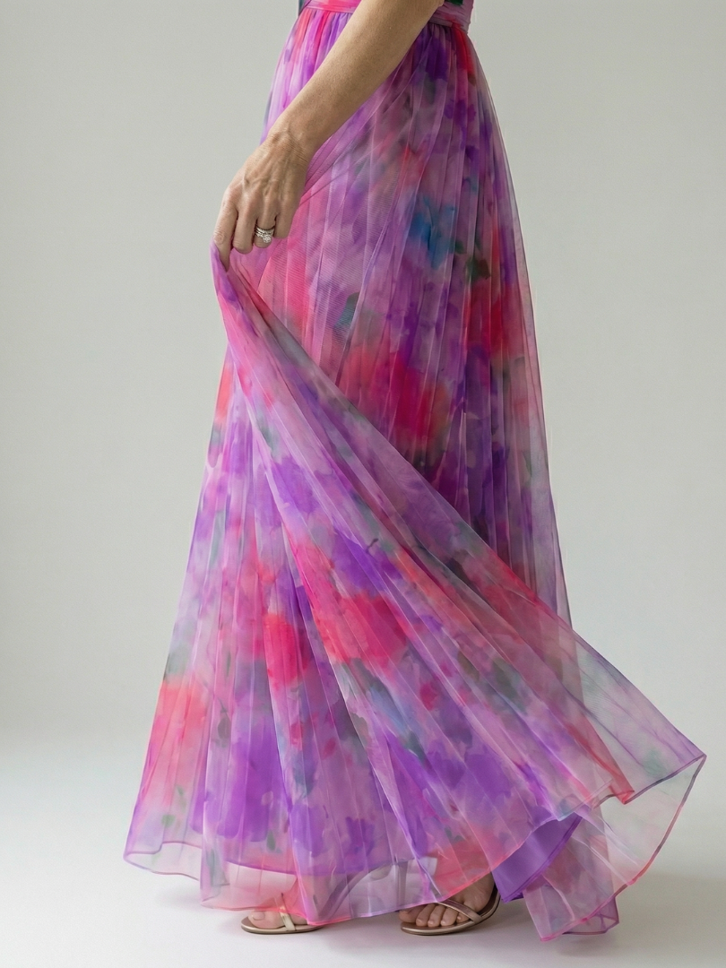 Vivienne™ | Maxi Jurk met Buikcamouflerende Print