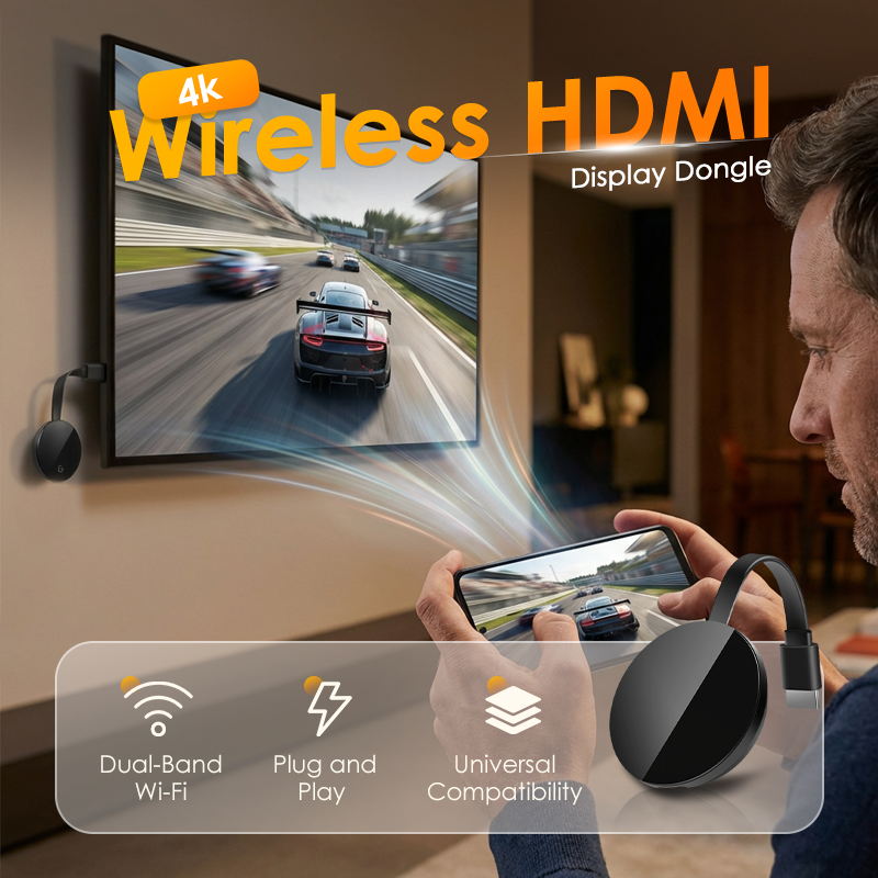 🎁2026 Nieuw binnen 50% KORTING💥4K draadloze HDMI-displaydongle