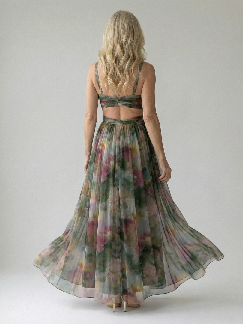 Vivienne™ | Maxi Jurk met Buikcamouflerende Print