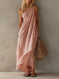 Judith | Luchtige One-Shoulder Maxi Jurk
