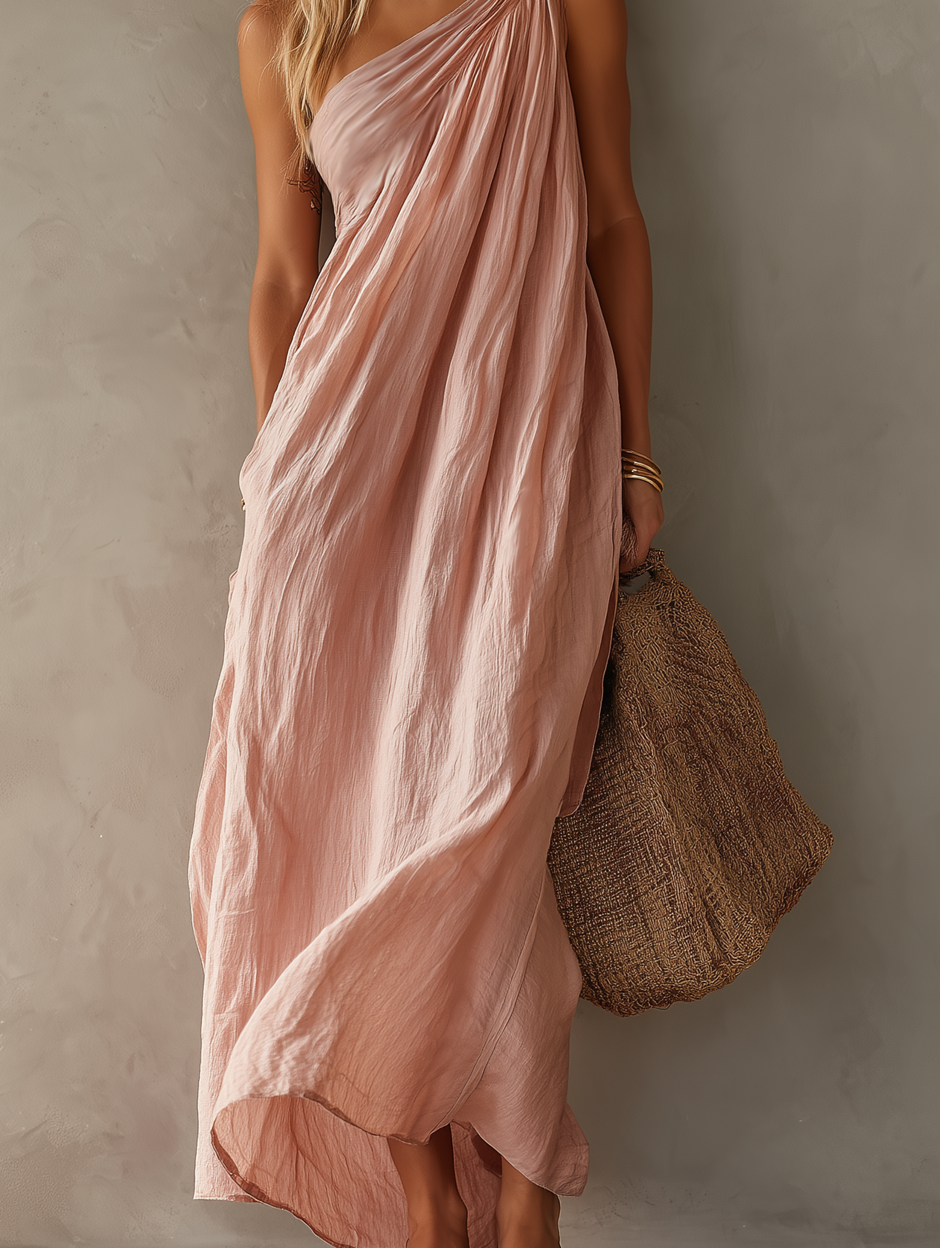 Judith | Luchtige One-Shoulder Maxi Jurk