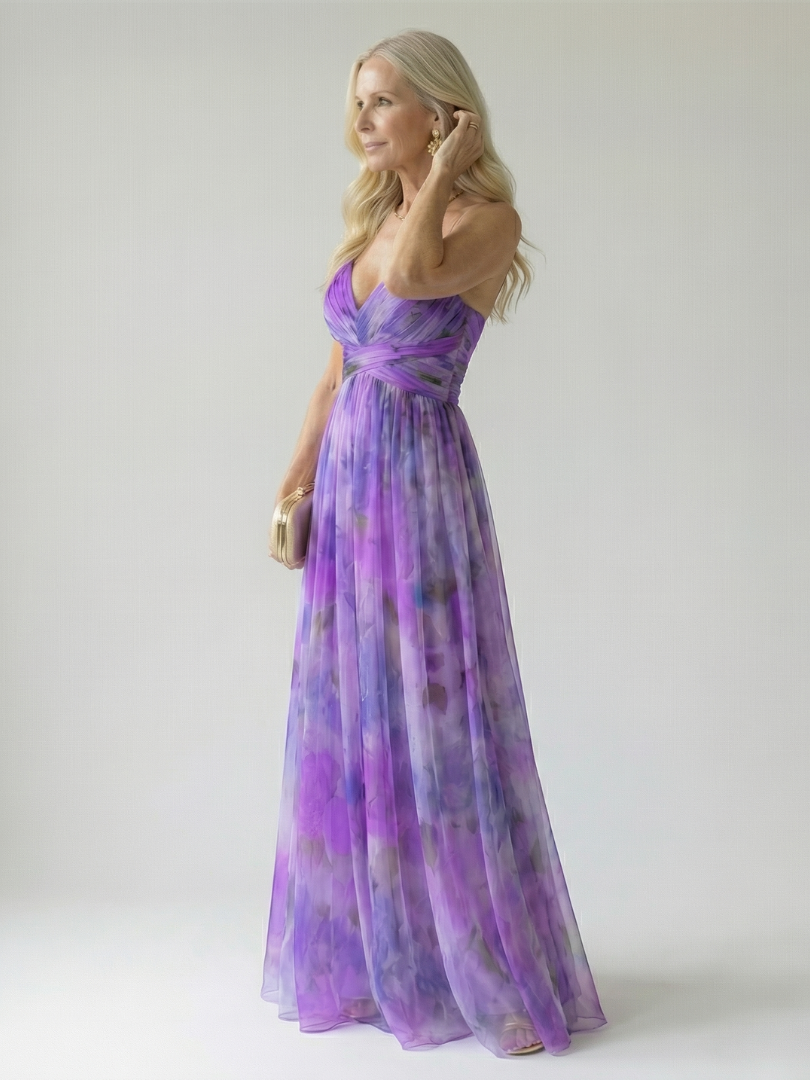 Vivienne™ | Maxi Jurk met Buikcamouflerende Print