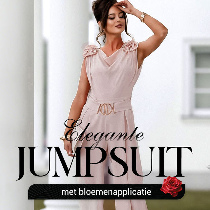 🔥2026 Hot Sale--50% Korting🔥Mouwloze jumpsuit met bloemenversiering voor dames