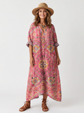 Tilda | Abstracte Print Relaxed Pocket Midi Dress