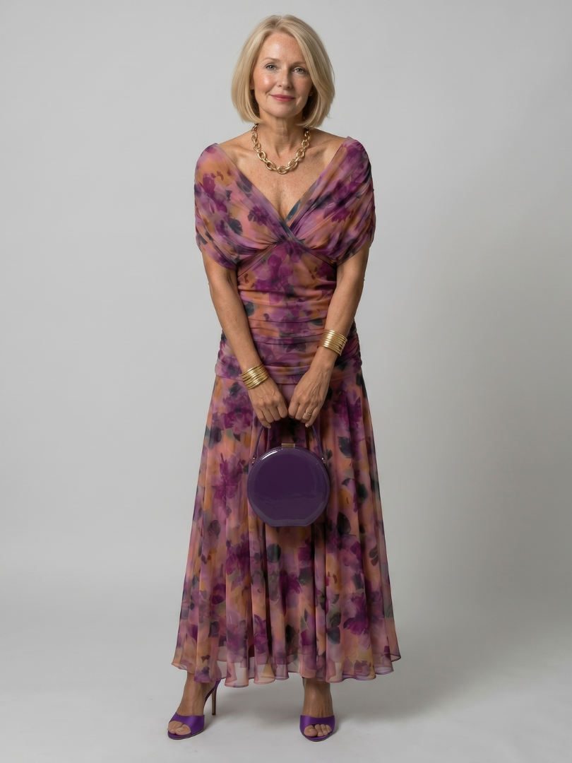 Evelina™ | Elegante Buikcamouflerende Maxi Jurk