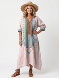Kenza | Designer Paneel Relaxed Pocket Midi Jurk