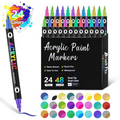 🖌️ NU 50% KORTING! ✨ Acrylstift met dubbele punt – fijne penseelpunt en kunstpunt voor kunst op doek, hout en steen 🎨🌈