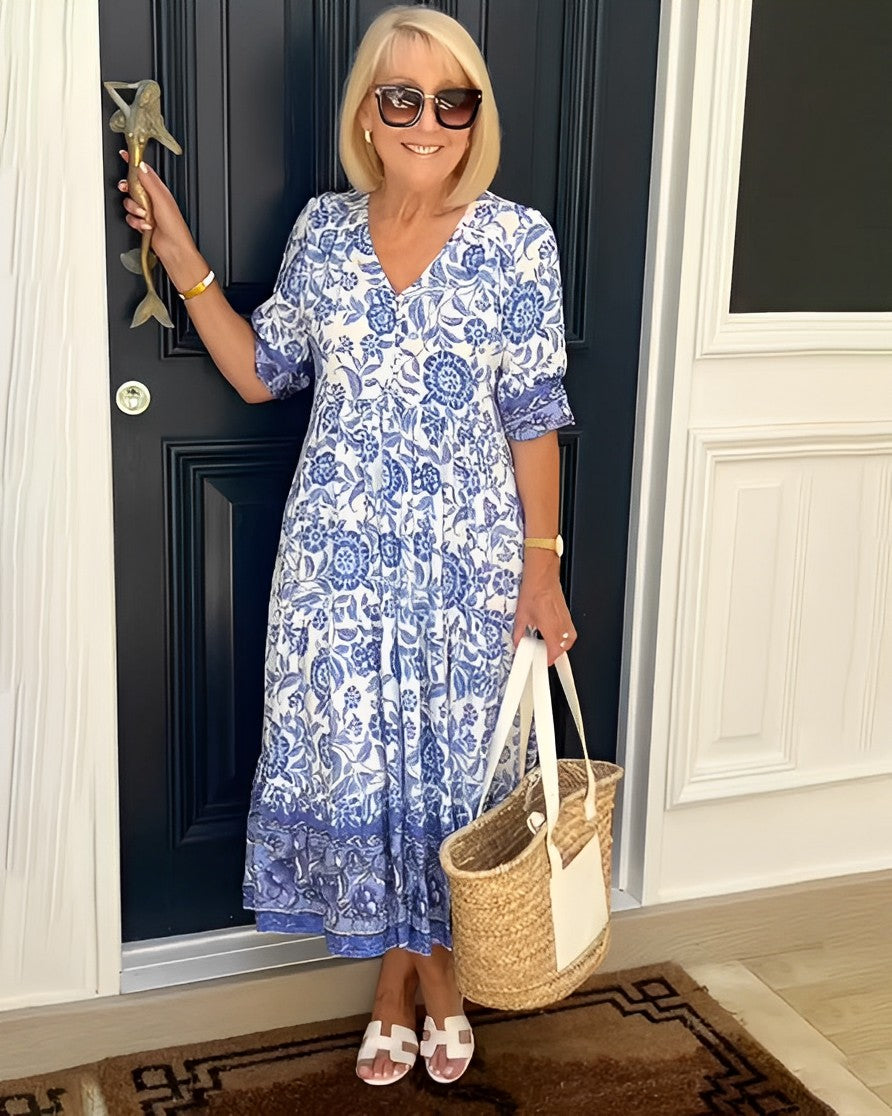 Elina™ | Gebloemde Buikcamouflerende Zomerjurk