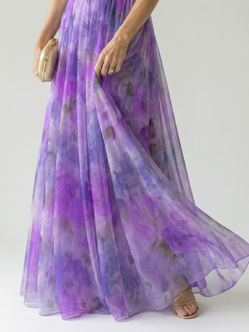Vivienne™ | Maxi Jurk met Buikcamouflerende Print