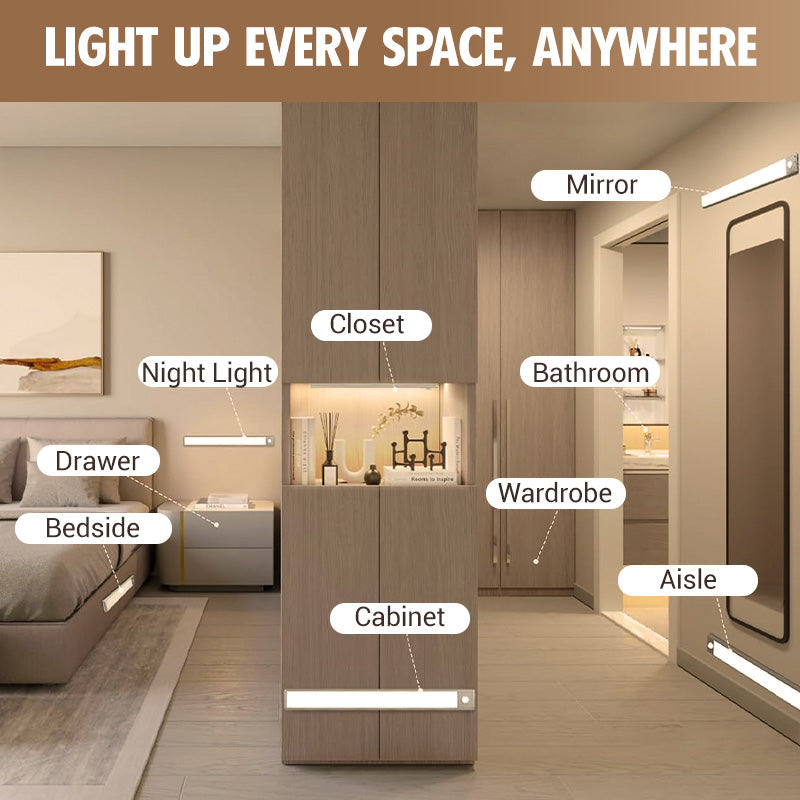 💡 50% KORTING! Slimme LED-lamp met magnetische bewegingssensor – schakelt automatisch aan bij beweging! ✨ Magnetische bevestiging – Perfect voor hal, keuken en kast. 🔋 Werkt op batterijen