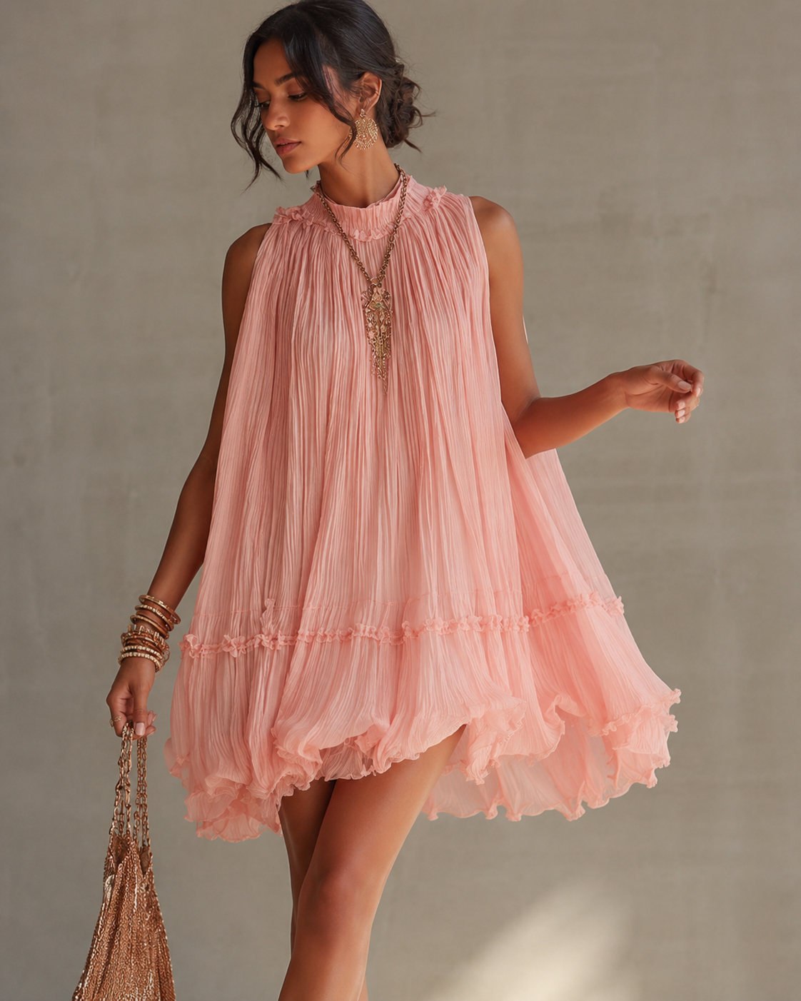 Camilla™ | Luchtige Buikcamouflerende Chiffon Jurk