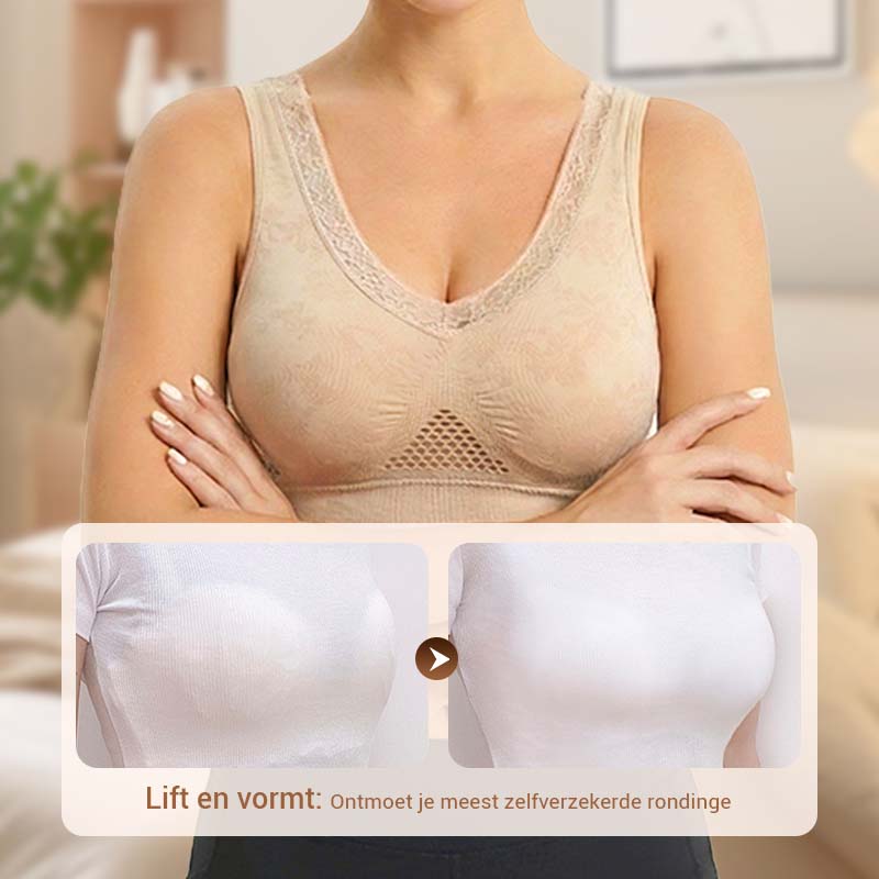 ✨ 1+1 GRATIS! Knooploze Katoenen BH – Comfortabel, Vormgevend & Ademend 💖