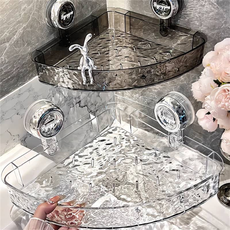 🎁2026 Nieuw binnen 50% KORTING💥No-Drill Clear Wall Caddy: Boorvrije, verwijderbare, multifunctionele driehoek en rechthoek opslag