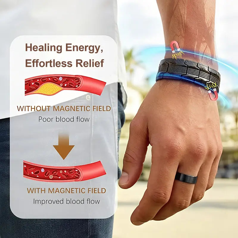 🏆50K+ VERKOCHT✨ Drievoudige magneetarmband 💨 Verbeter de bloedsomloop zonder pillen