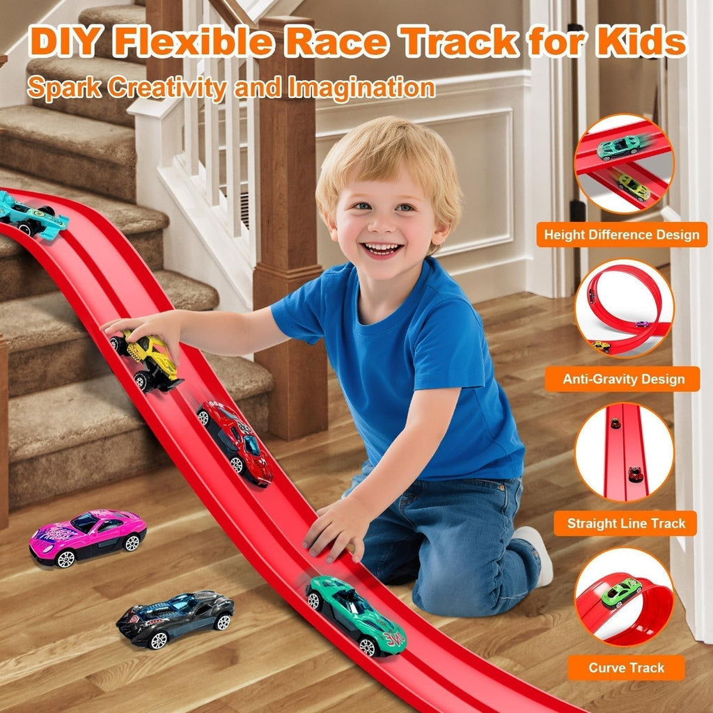 Doe-het-zelf Hot Wheels Racebaan Racetoyspeelgoed 🚗✨