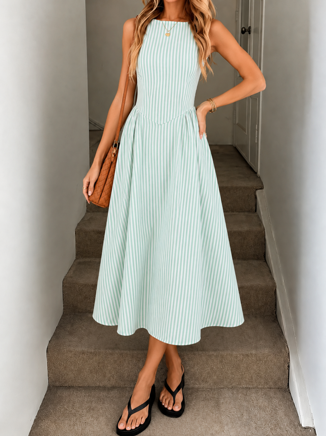 Denise™ | Elegante Buikcamouflerende Midi Jurk