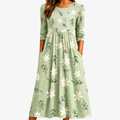 Sage Blossom Everyday Pocket Midi Jurk