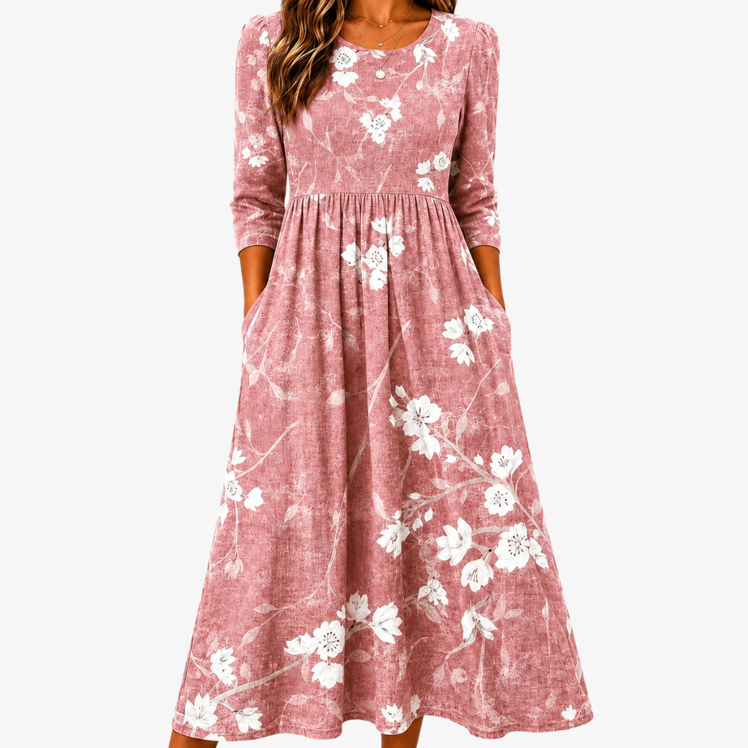 Blush Bloom Grace Pocket Midi-jurk