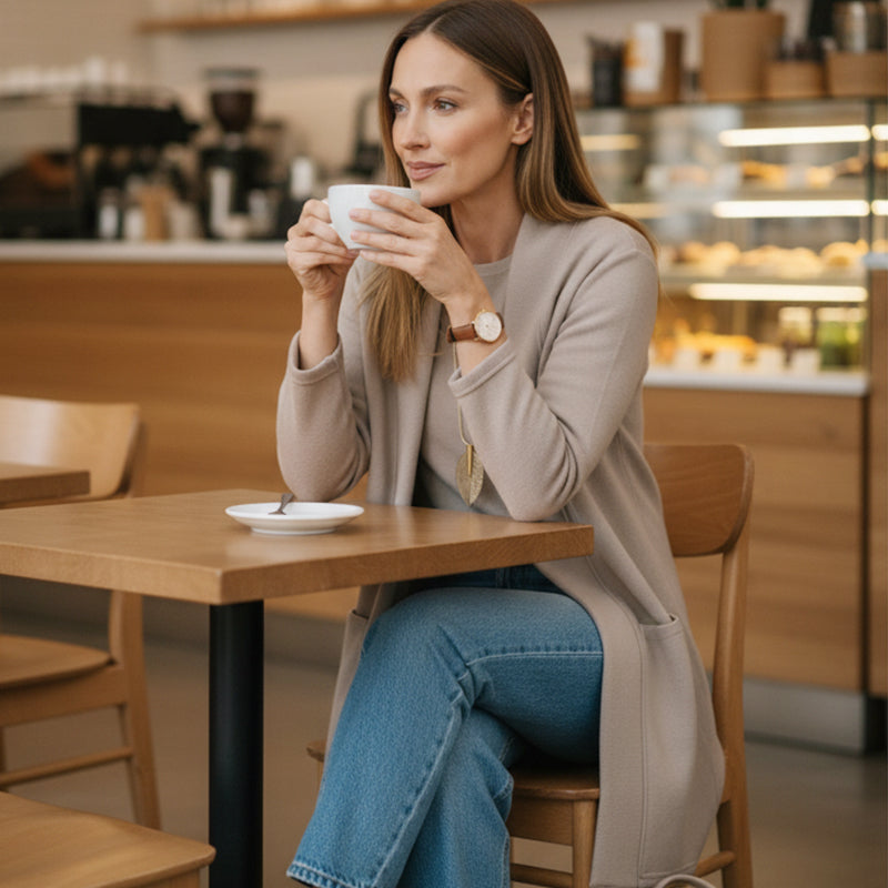 ⏳Tijdelijke aanbieding⏰Elegante 3-delige set inclusief lange cardigan, top en broek💞