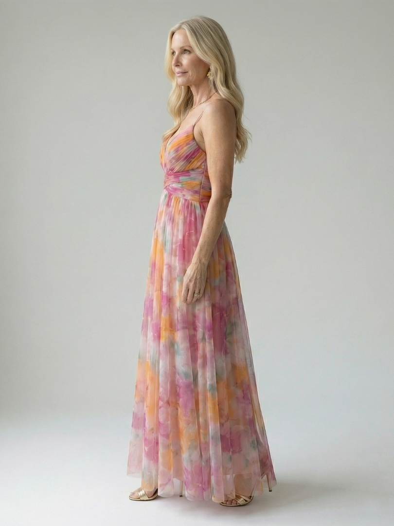 Vivienne™ | Maxi Jurk met Buikcamouflerende Print