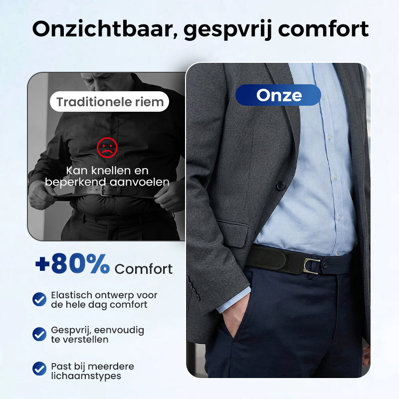 Elastische riem zonder gesp voor mannen en vrouwen