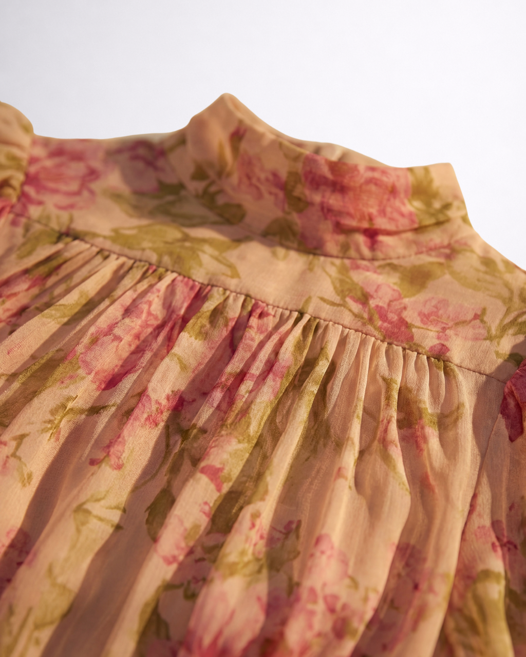 Rosario | Lange Bloemenjurk in Chiffon
