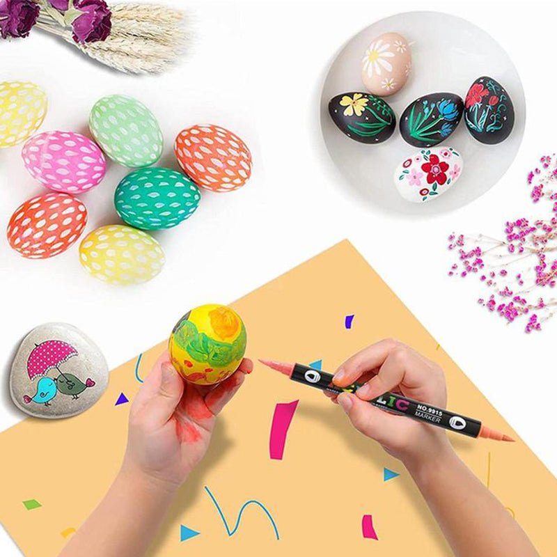🖌️ NU 50% KORTING! ✨ Acrylstift met dubbele punt – fijne penseelpunt en kunstpunt voor kunst op doek, hout en steen 🎨🌈