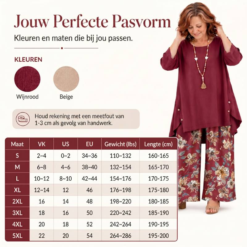 🔥50K+ VERKOCHT⏰ KORTING 50%🌼 Boho tweedelige set, katoenlinnen zonder zweten