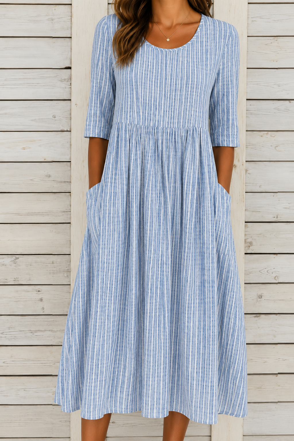 Tessa™ | Elegante Buikcamouflerende Midi Jurk