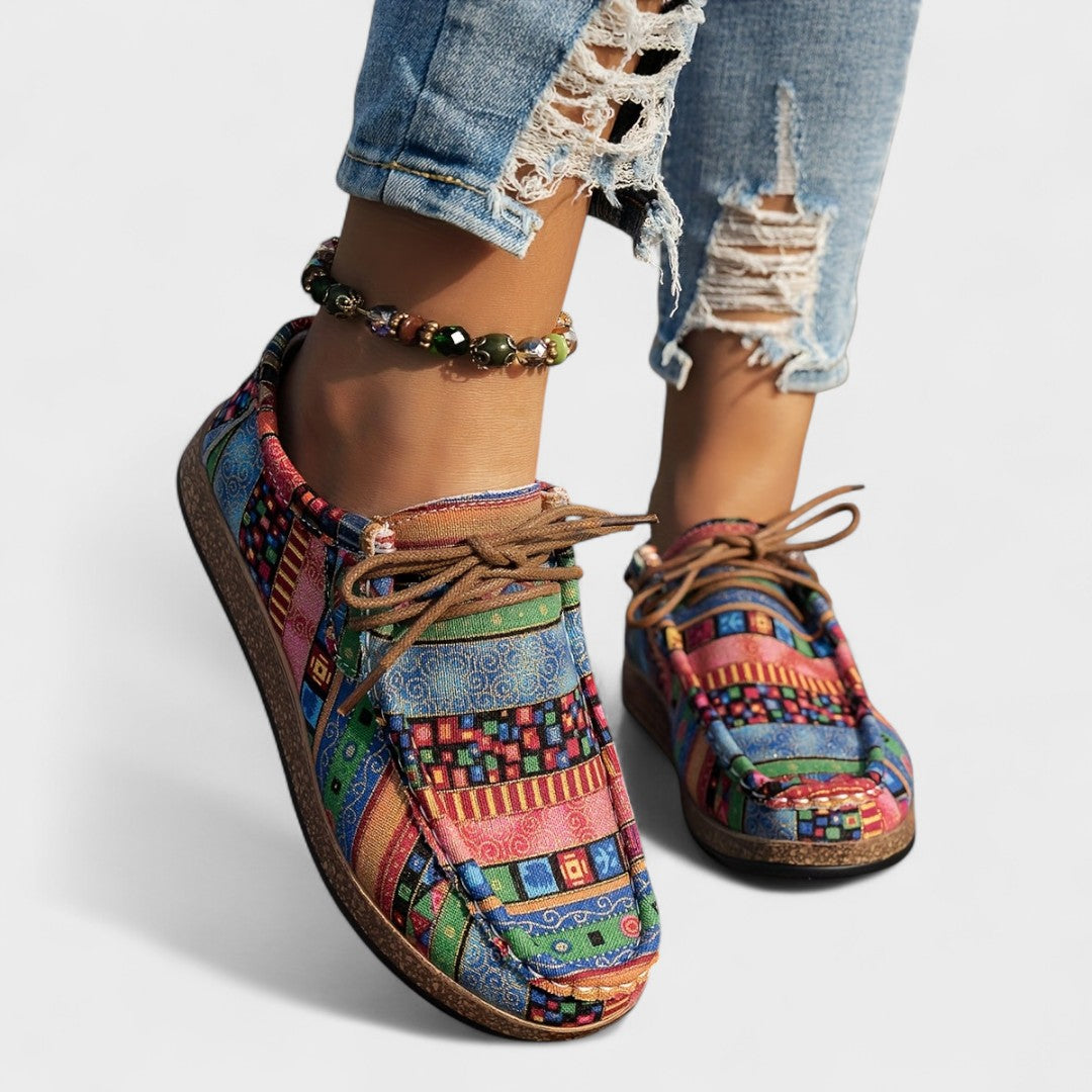 Jacinta - Kleurige Artistieke Sneakers