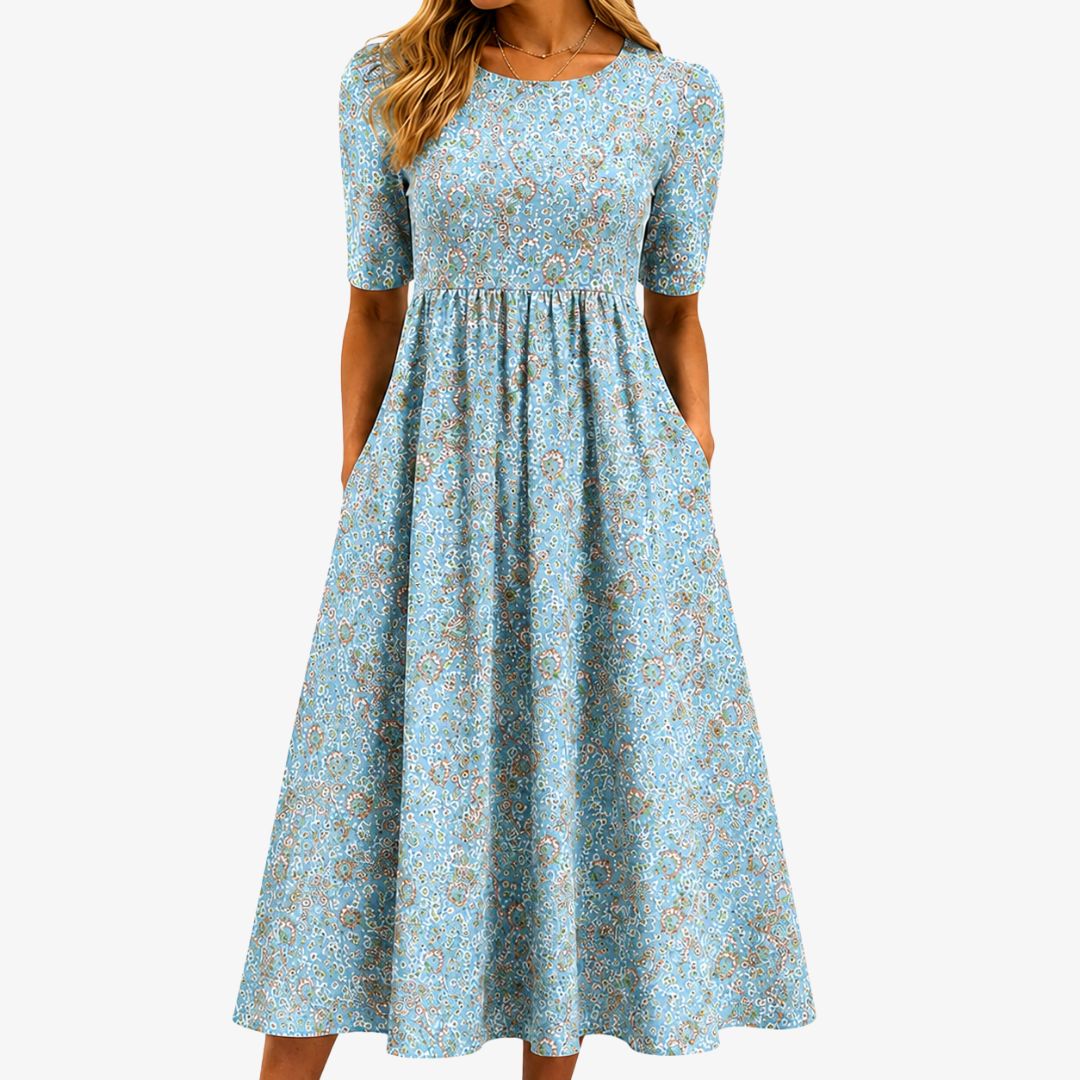 Seaside Mosaic Pocket Maxi Jurk
