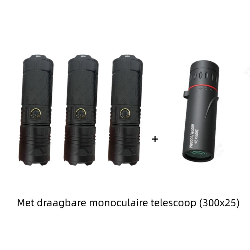 🎁2026 Nieuw binnen 50% KORTING💥Oplaadbare P50 LED-zaklamp met verstelbare zoom