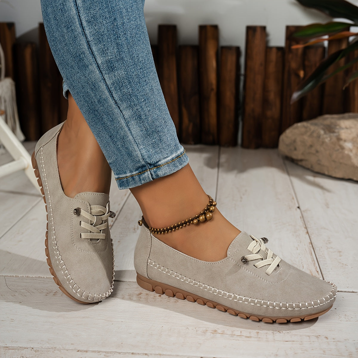 Catarina - Suède Mocassins