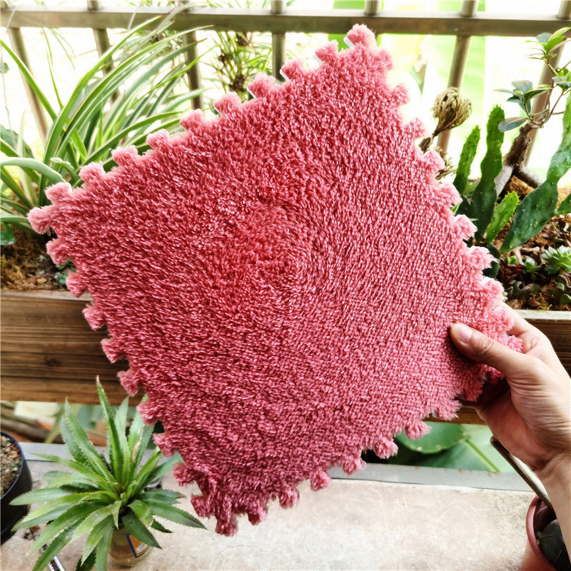 🔥Uitverkoop 50% Korting🚀 Pluche patchwork schuimrubberen vloermat