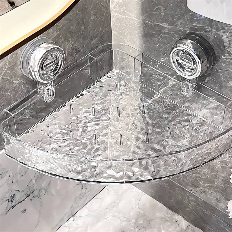 🎁2026 Nieuw binnen 50% KORTING💥No-Drill Clear Wall Caddy: Boorvrije, verwijderbare, multifunctionele driehoek en rechthoek opslag