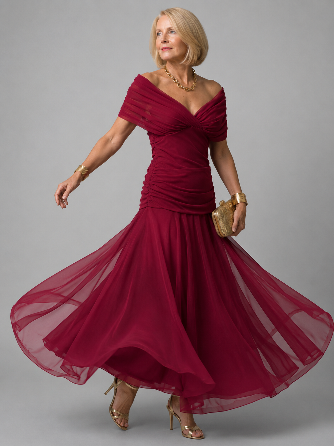 Evelina™ | Elegante Buikcamouflerende Maxi Jurk