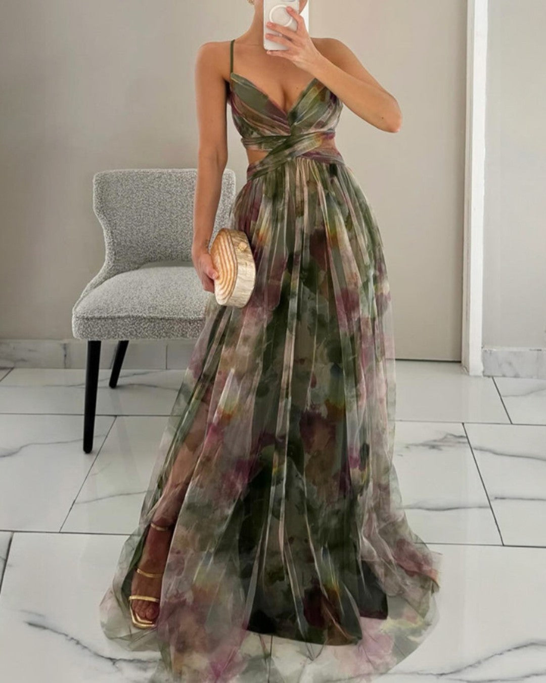 Giselle | Betoverende Maxi-Jurk met Bloemenprint
