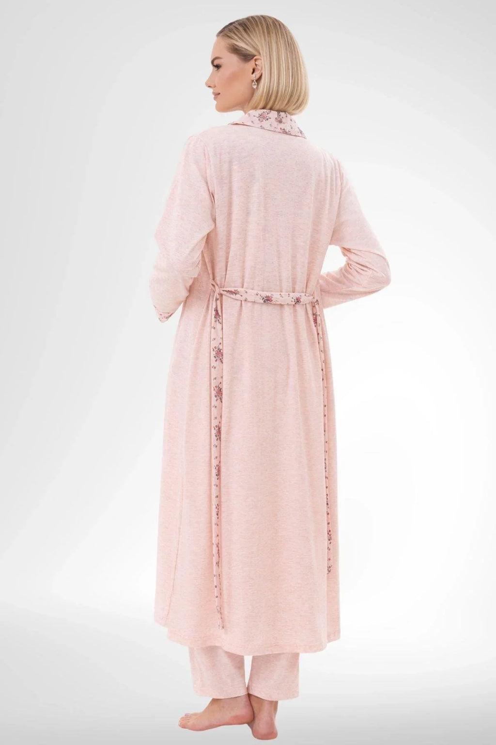 Patterned Plus Size 4-Piece Maternity-Nursing Set Powder - 6320