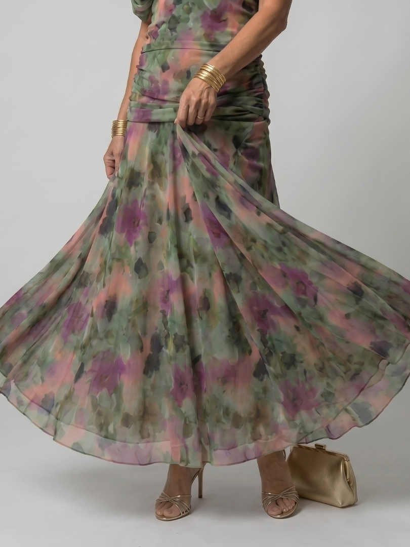 Evelina™ | Elegante Buikcamouflerende Maxi Jurk