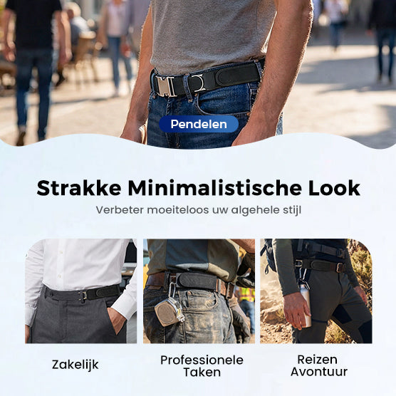Elastische riem zonder gesp voor mannen en vrouwen