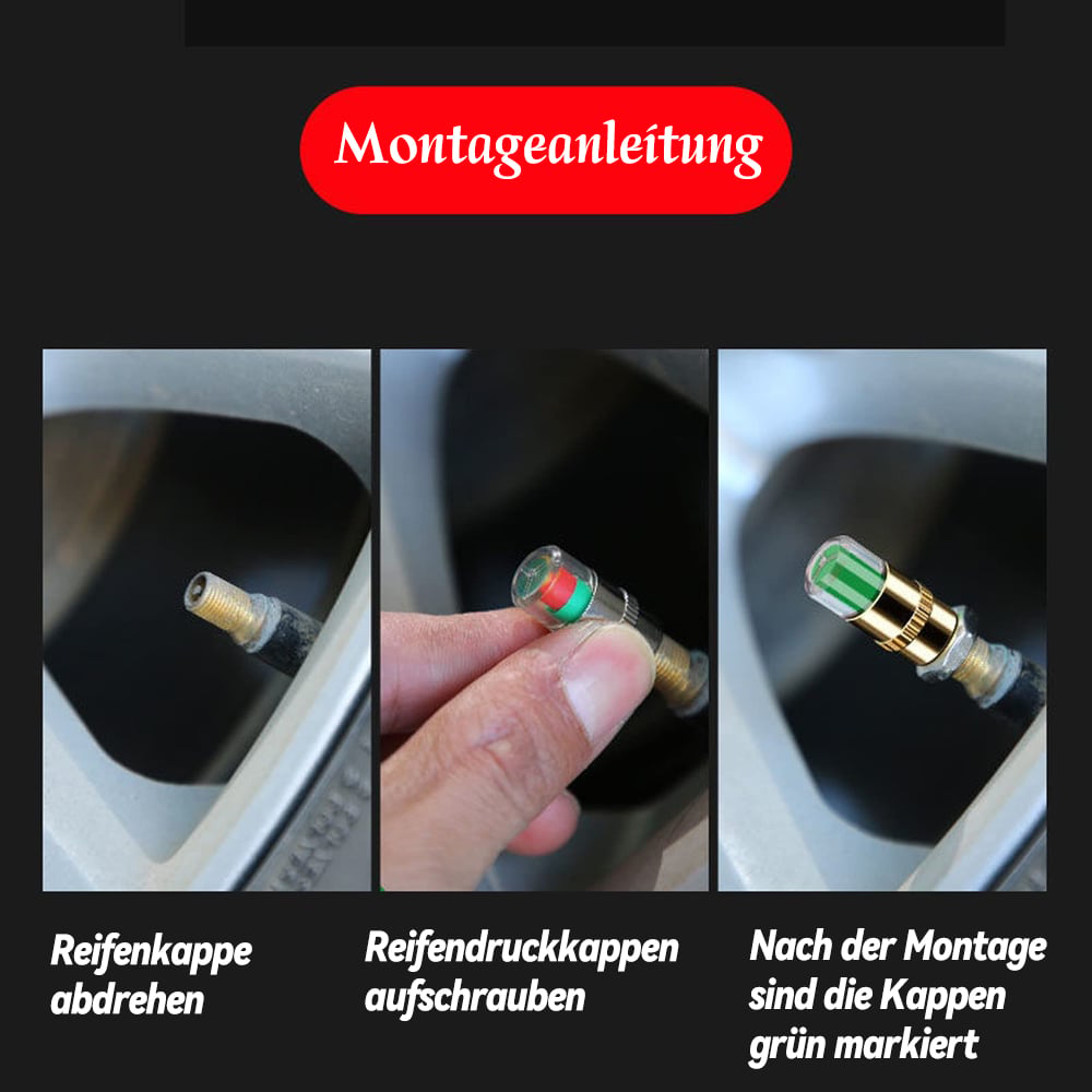 🔥🎁Nyhet 50 % RABATT🔥Ventieldopje voor autobanden met drukmeter