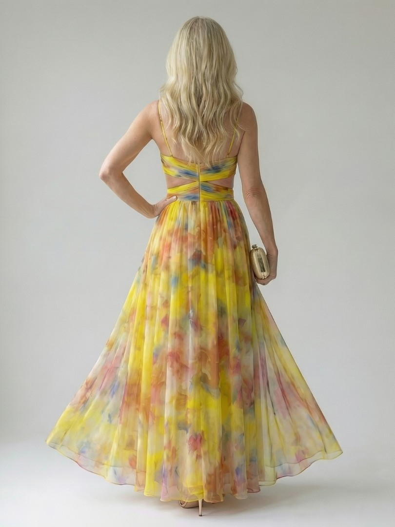 Vivienne™ | Maxi Jurk met Buikcamouflerende Print